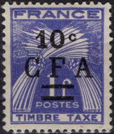 REUNION CFA Taxe 36 ** MNH Chiffre Timbre Taxe Avec Adhérences - Timbres-taxe