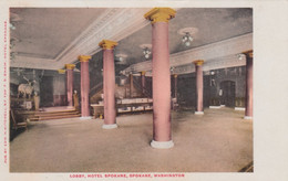 Spokane Washington, Lobby At Hotel Spokane, C1900s/10s Vintage Postcard - Spokane