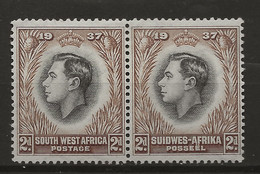 South West Africa, 1937, SG 100, Pair, Mint Hinged - South West Africa (1923-1990)