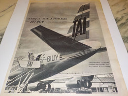 ANCIENNE PUBLICITE AUSTRALIE TRANSPORT AERIENS TAI 1960 - Pubblicità