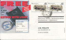 Mauritius Air Mail Cover Sent To Germany 9-10-1998 - Lettres & Documents