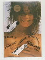 Carte Postale Pirate , 1 Er Salon De Cartes Postales ,1987 ,pin Up ,SEINS-CERE ,Lot , Sint Céré,n° 8 SUR TIRAGE 50 EX. - Bourses & Salons De Collections