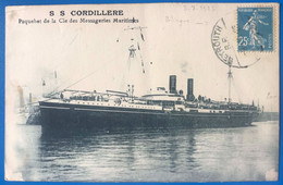 France N°140 Sur CPA - Paquebot CORDILLERE TAD BEYROUTH (bilingue) 3.7.1925 - (B1088) - Maritieme Post