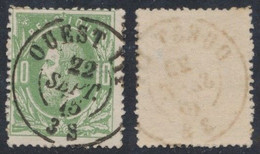 émission 1869 - N°30 Obl Double Cercle Ambulant "Ouest III" (1875). - 1869-1883 Leopold II