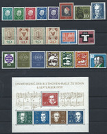 Allemagne RFA - Lot 21 Tp + 1 Bloc Année 1959 Neuf** (MNH) - Lot XXIX - Ungebraucht