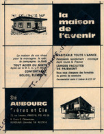 Ancienne Publicite (1961) : MAISONS AUBOURG, La Maison De L'avenir, Tout Acier Ou Mixte, Bordeaux, Paris - Pubblicitari
