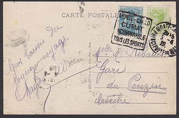 MONACO CATHEDRAL POSTCARD 1928 SLOGAN CANCEL - Covers & Documents