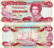Bahamas 3 Dollars 1974 UNC (P44) - Bahama's