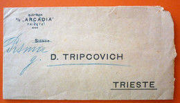 ITALIA - TRIESTE , LETTER TO OWNER D.TRIPCOVICH FROM S/S "ARCADIA" - Italy