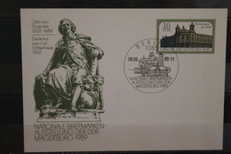 DDR 1989, Ganzsache Otto Von Guericke, Nationale Briefmarken-Ausstellung Magdeburg, SST - Postales Privados - Usados