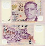 Singapore 2 Dollars 2020 Polymer UNC Three Blank Stars (P46i) - Singapore