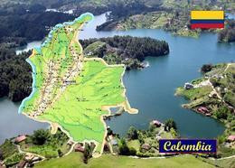 Colombia Country Map New Postcard Kolumbien Landkarte AK - Colombia