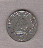 Guernsey Coin 5p 1988 (Large Format) - Guernesey