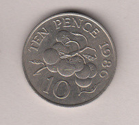 Guernsey Coin 10p 1986 (Large Format) - Guernesey