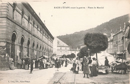 88 Raon L' Etape Avant Guerre Place Du Marché Cpa Carte Animée - Raon L'Etape