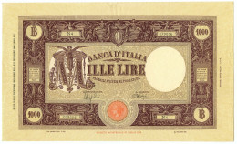 1000 LIRE BARBETTI GRANDE M TESTINA FASCIO II TIPO 12/12/1942 SPL+ - Regno D'Italia – Autres