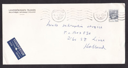 Iceland: Airmail Cover To Netherlands, 1983, 1 Stamp, Cat, Pet Animal, Air Label, From National Library (minor Crease) - Storia Postale