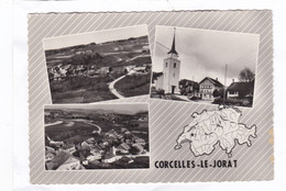 CPSM.  14,7 X 10,5  -  CORCELLES - LE - JORAT  (multivues Aériennes) - Corcelles-le-Jorat
