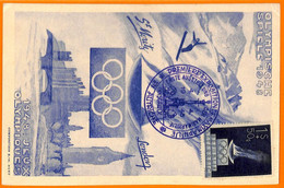 Aa2813 - AUSTRIA - POSTAL HISTORY - Illustrated MAXIMUM CARD 1948 Olympic Games - Sommer 1948: London