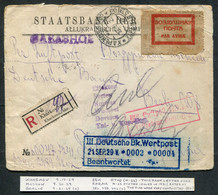 3729 Russia USSR AIRMAIL Label Kharkov Cancel 1929 Reg Cover To Germany Pmk LUFTPOST - Covers & Documents