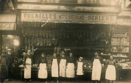 Paris * Carte Photo * Devanture Boucherie Charcuterie Volailles Gibiers Maison E. VIELBAND * Commerce Magasin - Cafés, Hoteles, Restaurantes