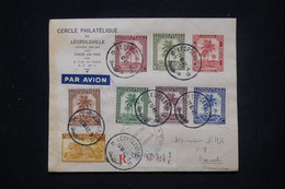 CONGO BELGE - Enveloppe En Recommandé De Léopoldville En 1942 Pour Douala Avec Cachet De Contrôle  - L 98583 - Storia Postale