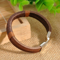 BRACCIALE TOP PUNK BROWN SURVIVALE ELEGANTE - Bracelets