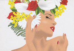 A6040- Advertising,Illustration Woman Flower Model Calendar, 2015 Ucraine, Small Calendar - Petit Format : 2001-...