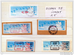 VIGNETTES - Type  Oiseaux De Jubert X 5 - 1990 « Oiseaux De Jubert »