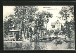 AK Strausberg, Landschaft Am Fliess Mit Brücke - Strausberg