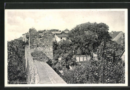 AK Strausberg, Stadtmauerruine Mit Blick Auf Gebäude - Strausberg