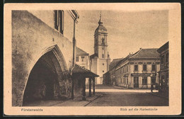 AK Fürstenwalde, Rathausstrasse Mit Marienkirche Und Nationalbank - Fuerstenwalde