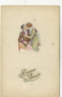 ILLUSTRATEUR - S. BOMPARD - Bonne Année - Couple En Pyjamas élégants S'embrassant (ART DECO) - Bompard, S.
