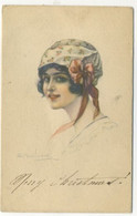 ILLUSTRATEUR - S. BOMPARD - Portrait De Femme Chapeau  (ART NOUVEAU/ART DECO) - Bompard, S.