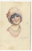 ILLUSTRATEUR - S. BOMPARD - Portrait De Femme Chapeau élégant  (ART NOUVEAU/ART DECO/FASHION) - Bompard, S.