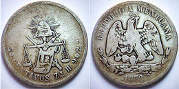 50 Centavos 1872.Mexique - Autres – Amérique