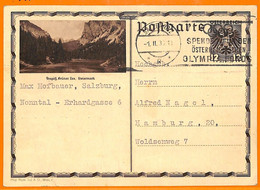 Aa2824 - AUSTRIA - POSTAL HISTORY - STATIONERY CARD 1936 Olympics Postmark - Sommer 1936: Berlin