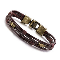 BRACCIALE  BROWN TOP BRACELET SURVIVALE CORPO SPECIALE MILITARY MARINS CORP SWAT TOP CLASSE MAN - Armbänder