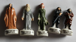 Lot De 5 Fèves The Hobbit Gloin Thorin Tauriel Gandalf Elrond - Personnages