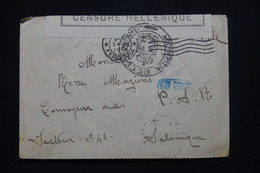 GRECE  - Enveloppe Pour Un Soldat à Salonique En 1919 Avec Contrôle Postal - L 98594 - Covers & Documents