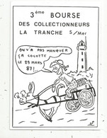 Cp, Bourses & Salons De Collections, Vierge , 3 E Bourse Des Collectionneurs , 1987 , LA TRANCHE SUR MER ,Vendée - Sammlerbörsen & Sammlerausstellungen