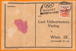 Aa2832 - AUSTRIA - POSTAL HISTORY - POSTCARD 1936 Olympic Games Postmark - Ete 1936: Berlin