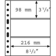 Plastic Pockets GRANDE, With 3 Horizontal Stripes, Clear - Buste Trasparenti