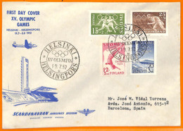 Aa2838 -  FINLAND - POSTAL HISTORY - 1952 Olympics  FDC COVER 1st Day Of Games - Summer 1952: Helsinki