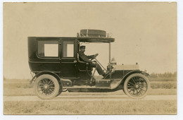 Transport. Voiture. Automobile Ancienne Avec Chauffeur, Carte écrite En 1908 - Passenger Cars