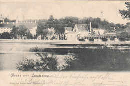 5344) GRUSS Aus LANDSBERG - Tolle Sehr Alte LITHO - Brücke Häuser 05.02.1901 !! - Landsberg