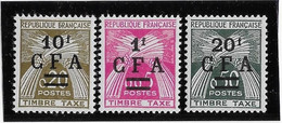 Réunion Taxe N°45/47 - Neufs ** Sans Charnière - TB - Postage Due