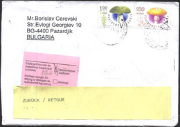 Mailed Cover With Stamps Flora Mushrooms 2014  From Bulgaria - Lettres & Documents
