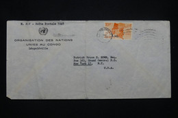 CONGO - Enveloppe Des Nations Unies Au Congo Pour New York En 1961 - L 98642 - Autres & Non Classés