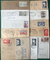 France Lot De 12 Enveloppes Avec Timbre Seul - Années 50 - (B3519) - 1921-1960: Moderne